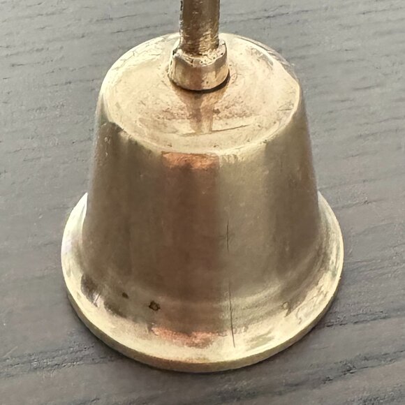 Small Vintage Brass Bell Bird Handle Hong Kong - Picture 4 of 6